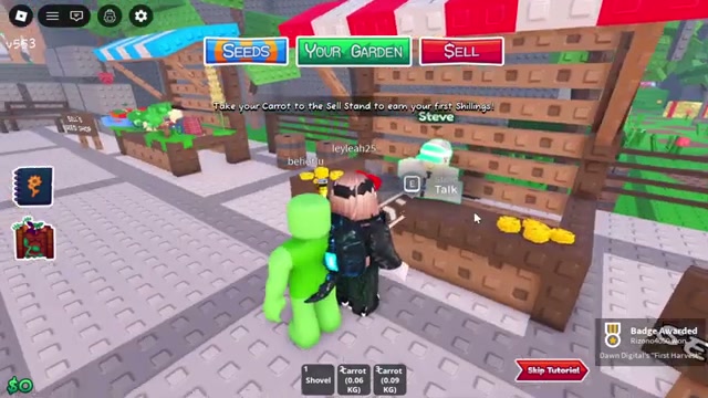 Garden Horizons seed shop menu (prices & tiers)